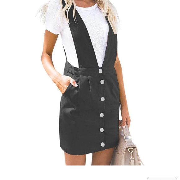 ROULA Black Pinafore Dress - Picture 3 of 4